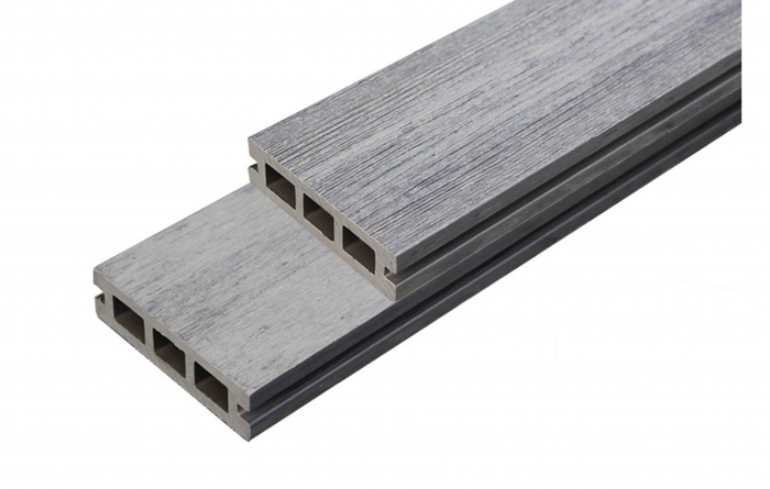 Террасная доска первичный ДПК 90х25х4000 мм. STORM GREY серая